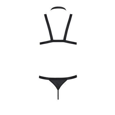 Комплект мужского белья из стреп Passion 039 SET ANDREW XXL/XXXL Black, стринги, шлейка SO7590 фото