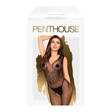 Бодистокинг с узором в виде крыльев и бабочки Penthouse - Wild catch black S/L SO4399 фото