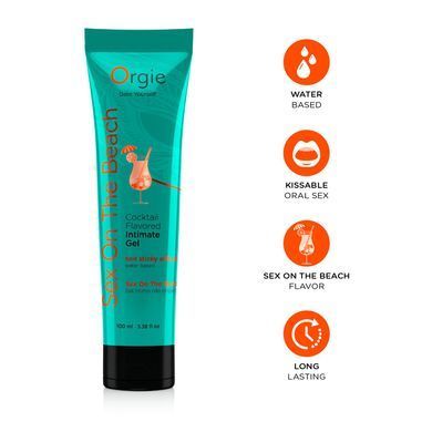 Лубрикант на водной основе Orgie Lube Tube Sex On The Beach, 100 мл, персиково-апельсиновый вкус SX1517 фото