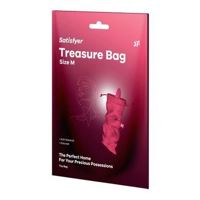 Мешочек для секс-игрушек Satisfyer Treasure Bag M, розовый, на шнурке SX0548 фото