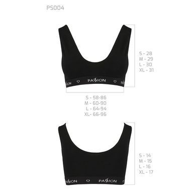 Спортивный топ с широкой резинкой Passion PS004 TOP M, black SO4220 фото