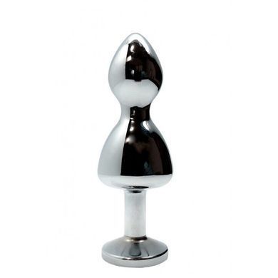 Металлическая анальна пробка Wooomy Lollypop Double Ball Metal Plug M, диаметр 3,1 см, длина 9,4 см SO7414 фото