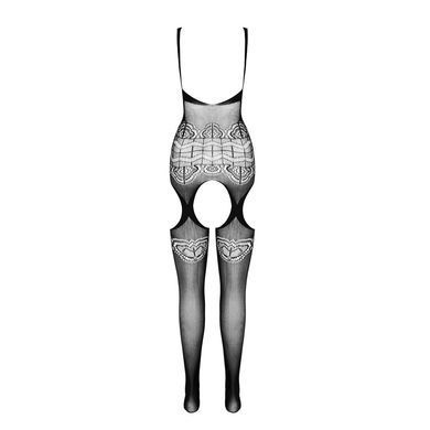 Бодистокинг Passion ECO BS005 black, плотный, открытый доступ, имитация подвязок SO7073 фото