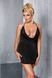 Сорочка с глубоким декольте Passion MIRACLE CHEMISE 6XL/7XL, black, трусики PS1032 фото 1