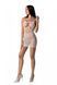 Ажурна мінісукня на тонких бретелях Passion BS096 One Size, white, плетіння на грудях SO8931 фото 1