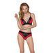 Трусики з широкою резинкою і мереживом Passion PS001 PANTIES XL, red-black SO4170 фото 2