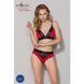 Трусики з широкою резинкою і мереживом Passion PS001 PANTIES XL, red-black SO4170 фото 3
