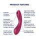 Вакуумний стимулятор з вібрацією Satisfyer Curvy Trinity 1 Red, іграшка 3в1 SO8407 фото 4