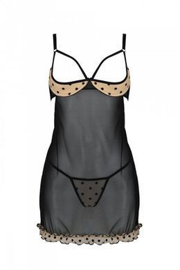 Эротический пеньюар Passion MARINA CHEMISE, S/M, beige SO9721 фото