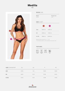 Комплект Obsessive Medilla 2-pcs set XS/S SO9049 фото