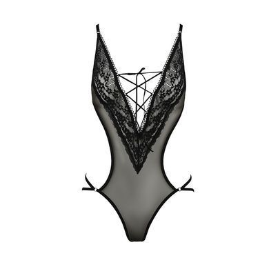 Боди монокини с декольте Passion ERZA BODY L/XL, black PS26001 фото