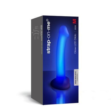 Светящийся дилдо Strap-On-Me Glow-LED Dildo Purple - M SX2851 фото