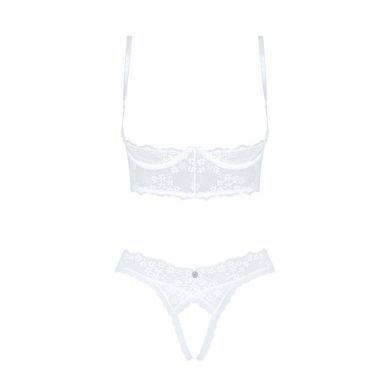 Эротический комплект Obsessive Heavenlly 2-pcs cupless set XS/S, открытая грудь, с доступом SO8175 фото