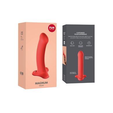 Фаллоимитатор Fun Factory MAGNUM, оранжевый, очень гибкий, длина 18,3 см, диаметр 3,7 см SX0985 фото