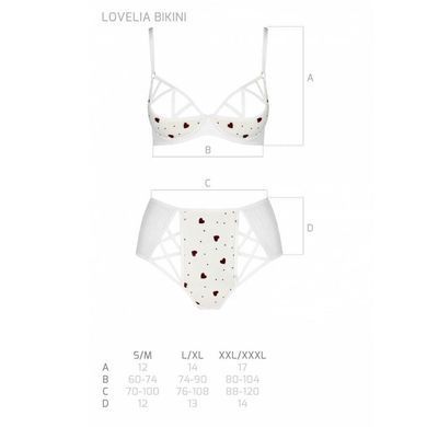 Эротический комплект с рисунком Passion LOVELIA BIKINI XXL/XXXL, white SO4752 фото