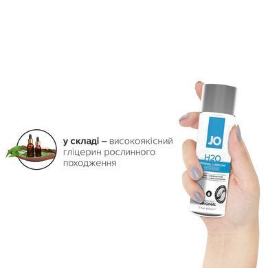 Змазка на водній основі JO H2O ORIGINAL (60 мл) оліїста і гладенька, рослинний гліцерин SO1447 фото