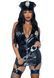 Виниловый костюм полицейской Leg Avenue Vinyl Naughty Cop Black L, платье, фуражка, наручники SO9153 фото 1