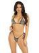 Комплект Leg Avenue Bikini top and thong panty, One Size, черный, со стразами, мягкий лиф и стринги SX1072 фото 1