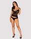Напівпрозорий набір з прикрасами Obsessive Ivannes top & thong S/M, чорний, топ та танга SO7283 фото 3