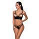 Комплект из эко-кожи с люверсами и ремешками Passion MALWIA BIKINI XXL/XXXL, black, бра и трусики SO5764 фото 1