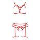 Комплект белья Passion Exclusive MAGALI SET OpenBra L/XL, red, стрэпы, лиф, трусики и пояс PS23801 фото 4