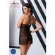 Прозрачная сорочка приталенная Passion QUENTRIS CHEMISE S/M, black, трусики PS26605 фото 4