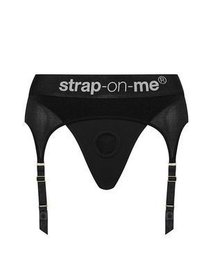 Трусы для страпона с подвязками для чулок Strap-On-Me REBEL HARNESS - XS SX2282 фото