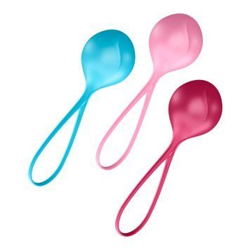 Вагінальні кульки Satisfyer Strengthening Balls (3шт), діаметр 3,8 см, маса 62-82-98г, монолітні SO2302 фото