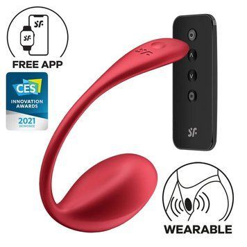 Смарт-виброяйцо Satisfyer Shiny Petal Connect App, управление со смартфона, пульт ДУ SX1220 фото
