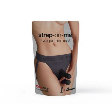 Трусики для страпона Strap-On-Me HARNAIS LINGERIE UNIQUE, One Size, серые SO9613 фото