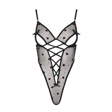 Эротическое боди с рисунком Passion LOVELIA BODY L/XL, black SO4753 фото
