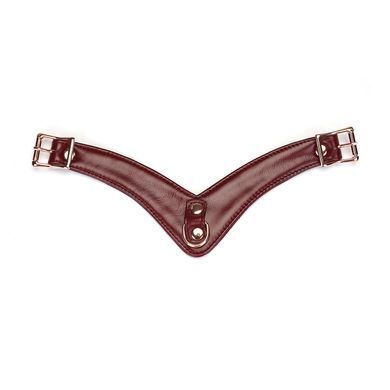 Кожаные трусики для вибратора Liebe Seele Wine Red Forced Orgasm Strop, полностью регулируемые SO9465 фото
