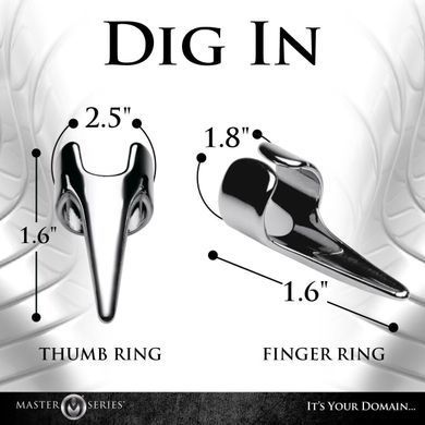 Набір кілець з кігтями Master Series Five-Piece Sensation Claw Rings - Silver (м'ята упаковка!!!) SX1191-R фото