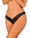 Кружевные стринги Obsessive Donna Dream crotchless thong XL/2XL Black, открытый доступ SO8644 фото 1