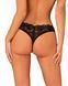 Кружевные стринги Obsessive Donna Dream crotchless thong XL/2XL Black, открытый доступ SO8644 фото 2