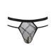 Мужские прозрачные стринги Passion 029 THONG COLLIN S/M Black, сетка SO7559 фото 5