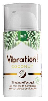 Жидкий вибратор Intt Vibration Coconut Vegan (15 мл), очень вкусный, действует до 30 минут SO5972 фото