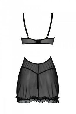 Эротический пеньюар Passion MARINA CHEMISE, L/XL, black SO9723 фото
