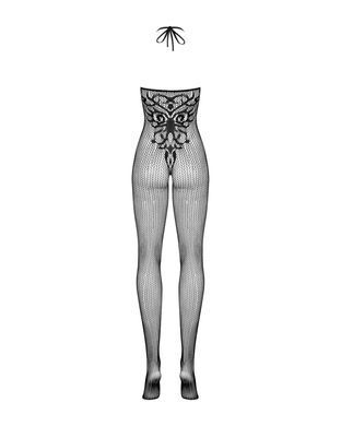 Бодістокінг Obsessive Bodystocking G308 S/M/L, халтер, декор у вигляді татуювання SO7235 фото