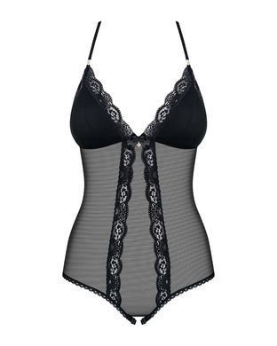 Сетчатое боди с открытыми ягодицами Obsessive 841-TED-1 teddy L/XL, черный SO7185 фото