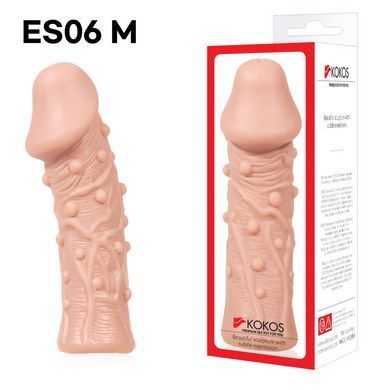 Насадка на член Kokos Extreme Sleeve ES.06 розмір M, потовщувальна, стимулюючий рельєф SO1816 фото