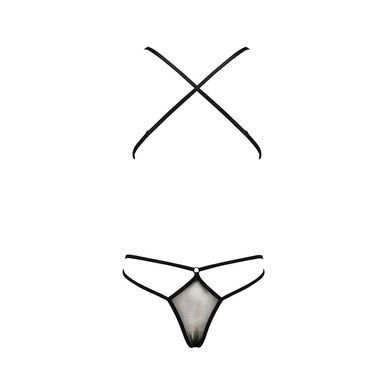 Боді монокіні з декольте Passion ERZA BODY XXL/XXXL, black PS26003 фото