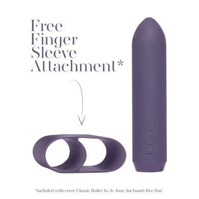 Мінівібратор Je Joue - Classic Bullet Vibrator Purple з глибокою вібрацією і фіксацією на палець SO3040 фото