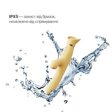 Вибратор с подогревом и вакуумной стимуляцией клитора Zalo - ROSE Vibrator Lemon Yellow SO6681 фото