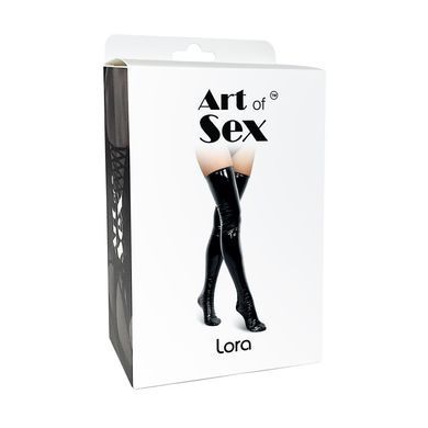 Сексуальные виниловые чулки Art of Sex - Lora, размер M, цвет красный SO7368 фото