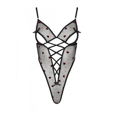 Эротическое боди с рисунком Passion LOVELIA BODY S/M, black SO4754 фото
