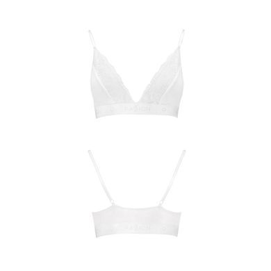 Эластичный топ с кружевом Passion PS001 TOP XL, white SO4190 фото