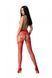 Эротические колготки-бодистокинг с ажурным поясом Passion S027 One Size, red, открытый доступ SO8952 фото 2