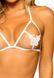 Еротичний комплект з відкритою чашкою Leg Avenue Open cup bra and pearl panty One Size White SO9155 фото 3