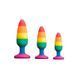 Силіконова анальна пробка Wooomy Hiperloo Silicone Rainbow Plug L, діаметр 3,9 см, довжина 13,1 см SO7434 фото 4